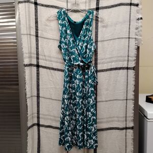 41 Hawthorn Teal Floral Midi Dress